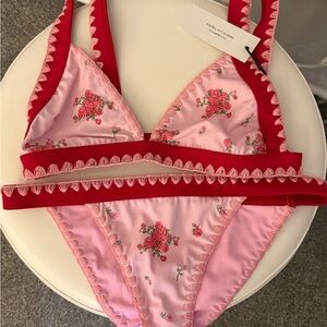 Elysiian Eze bikini set NWT. Both size large (run more like medium)